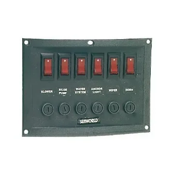 Osculati - Horizontal Electric Panel with 6 Illuminated Switches - 14.103.32 product image