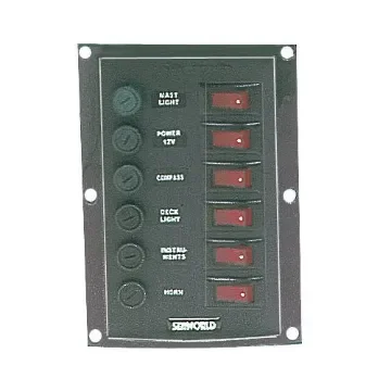 Osculati - Vertical Control Panel with 6 Illuminated Switches - 14.103.31 product image