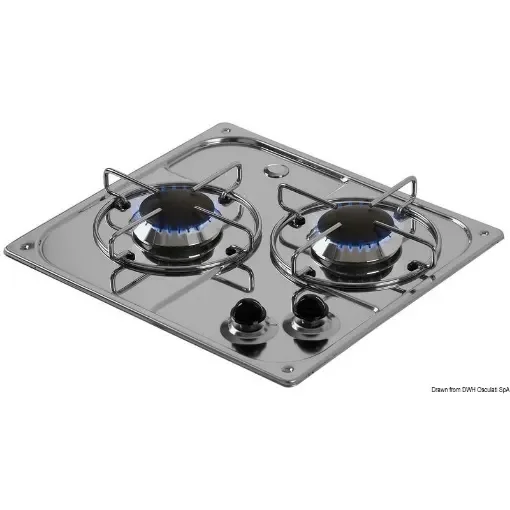 CAN - 2-Burner Stainless Steel Gas Cooking Plate product image