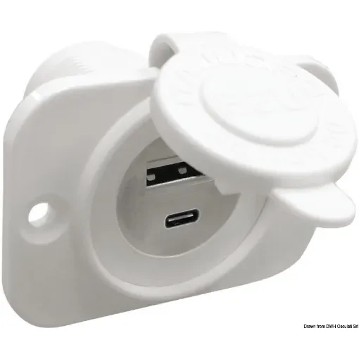 Osculati - Double USB Socket with Type C - 14.516.15 product image