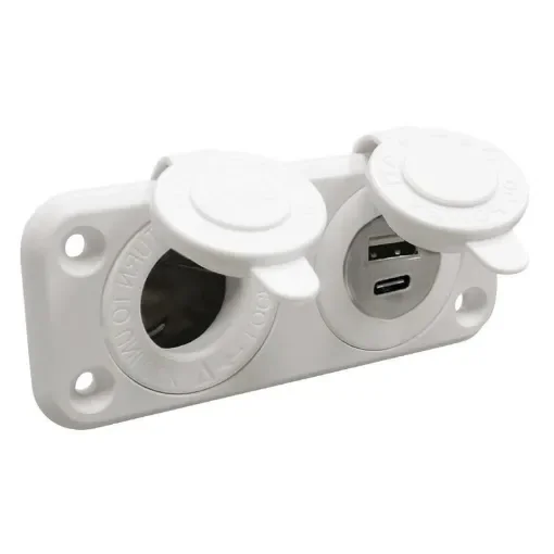 Osculati - Cigarette Lighter Socket with Dual USB Ports - 14.516.16 product image