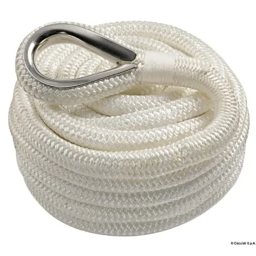 Osculati - White Soft Polyester Mooring Kit with Stainless Steel Terminal - 06.443.24 product image
