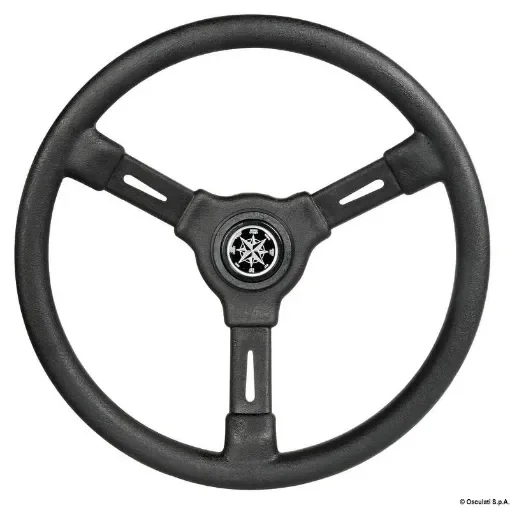 Osculati - 3-Spoke Black Steering Wheel 355 mm - 45.158.05 product image