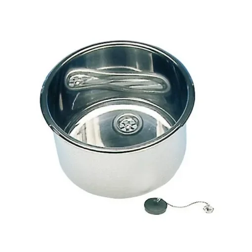 Osculati - Round Stainless Steel Marine Sink 330x180 mm - 50.187.36 product image