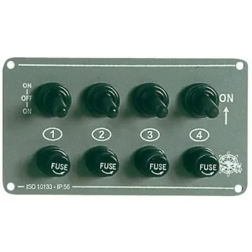 Osculati - Horizontal Electrical Panel with 4 Switches - 14.707.00 product image