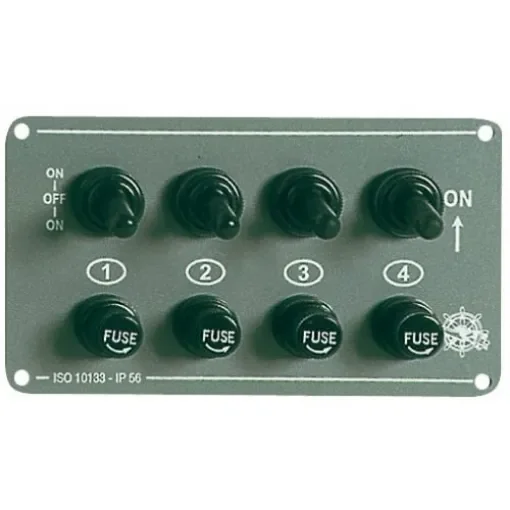 Osculati - Horizontal Electrical Panel with 4 Switches - 14.707.00 product image