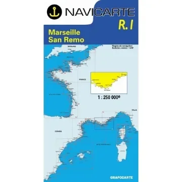 NAVICARTE - N° R1 Marseille-San Remo Maritime Chart product image