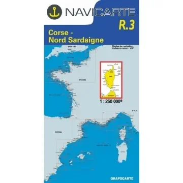 NAVICARTE - Nautical Chart for Northern Corsica & Sardinia - R3 product image