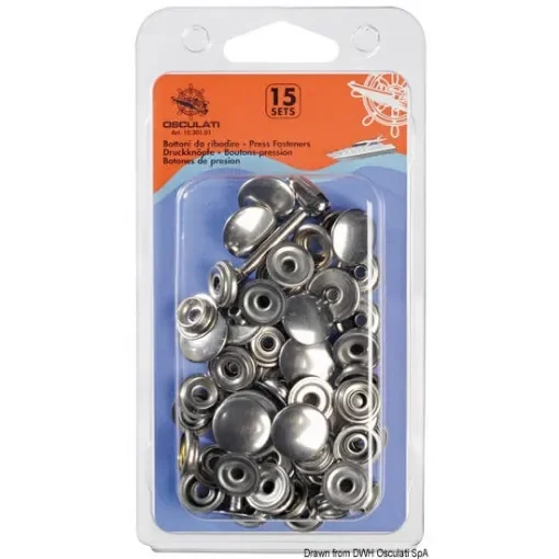 Osculati - Stainless Steel Snap Fasteners Set - 10.301.01 product image