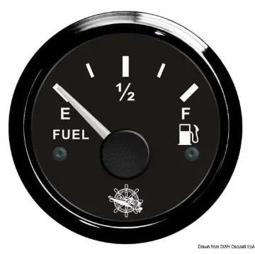 Osculati Fuel Level Gauge 240/33 Ohm Black Dial - 27.320.01 product image