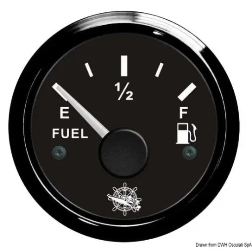 Osculati Fuel Level Gauge 240/33 Ohm Black Dial - 27.320.01 product image