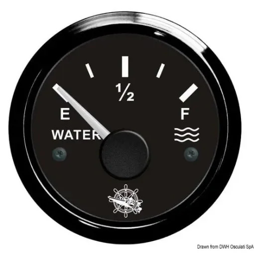 Osculati - Water Level Gauge 240/33 Ohm Black Dial - 27.320.03 product image