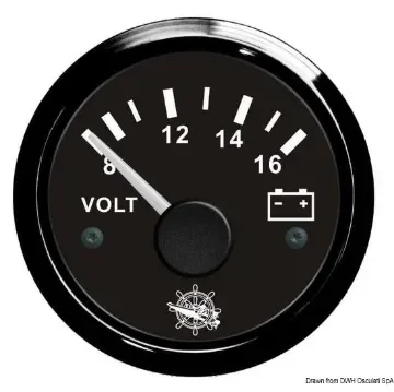 Osculati - Digital Voltmeter 8/16 V White Glossy - 27.322.14 product image