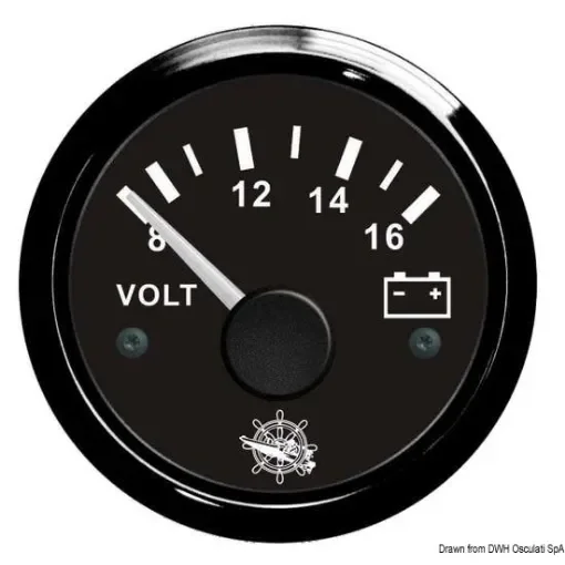 Osculati - Digital Voltmeter 8/16 V White Glossy - 27.322.14 product image