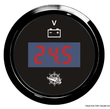 Osculati - Digital Voltmeter 8/32V with Backlit Dial - 27.320.40 product image