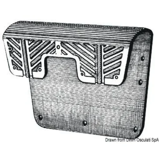 Osculati - Stern Protection Plate PVC Grey 400x280 mm - 47.764.00 product image