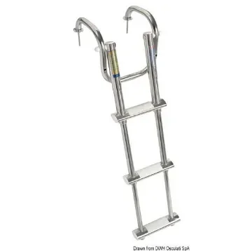 Osculati - Very Compact Telescopic Ladder with Handles - 49.556.03 product image