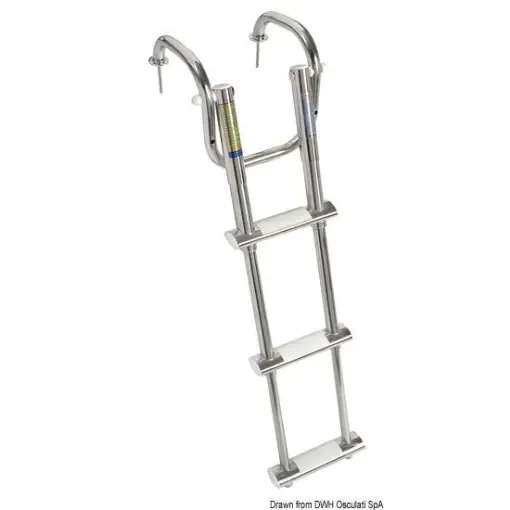 Osculati - Very Compact Telescopic Ladder with Handles - 49.556.03 product image