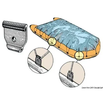 Osculati - Nylon Tarpaulin Hook for RIB Covers - 66.111.00 product image