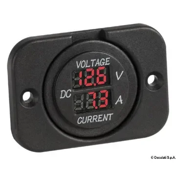 Osculati - Digital Voltmeter and Ammeter with 12V Power Outlet - 14.517.26 product image