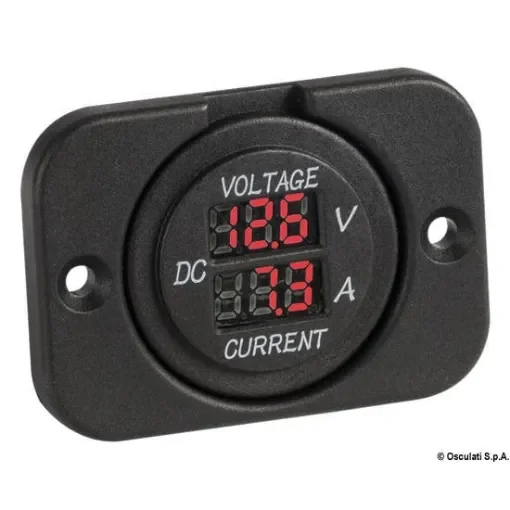 Osculati - Digital Voltmeter and Ammeter with 12V Power Outlet - 14.517.26 product image