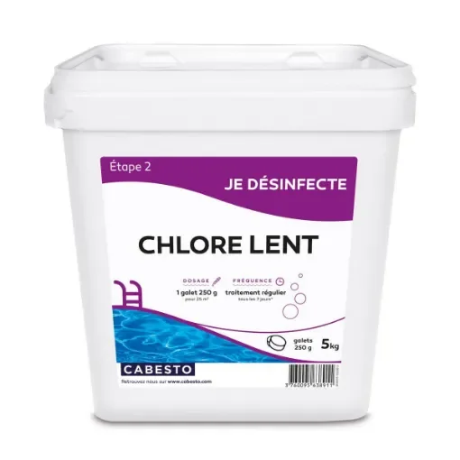 CABESTO - Chlore Lent 5 Kg - Slow-Dissolving Chlorine Tablets product image