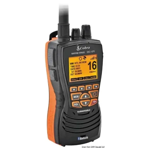 Cobra - Handheld Floating VHF Marine Radio with GPS & Bluetooth - MRHH600FLTGPSBT product image