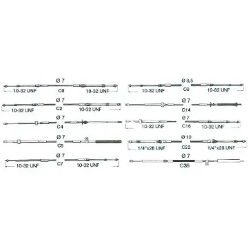 Ultraflex - Engine Control Cables for Outboard/Inboard - C2, C4, C5, C8, C14, C36 product image