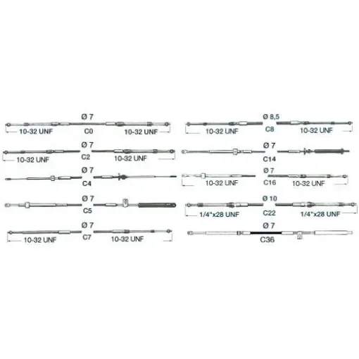 Ultraflex - Engine Control Cables for Outboard/Inboard - C2, C4, C5, C8, C14, C36 product image