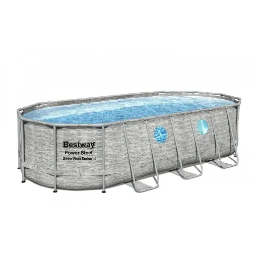 Bestway - Power Steel Swim Vista Oval Pool with Windows - 56977 / 23 product image