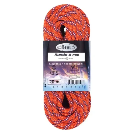 BEAL - RANDO 8MM Lightweight Twin Rope - BC08R.20.B product image