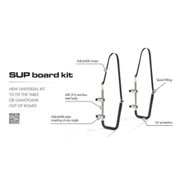 Osculati - Stainless Steel SUP Board and Gangplank Holder Kit - 42.365.00 (Delux version) product image