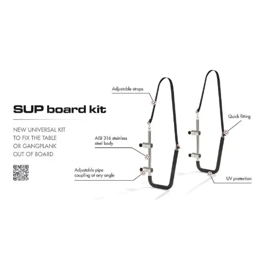 Osculati - Stainless Steel SUP Board and Gangplank Holder Kit - 42.365.00 (Delux version) product image