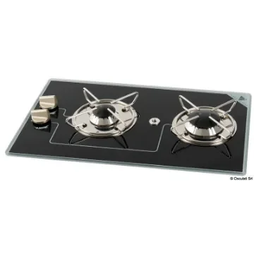 NAVY LOAD - Black Tempered Glass 2-Burner Gas Hob - NL.20003 product image
