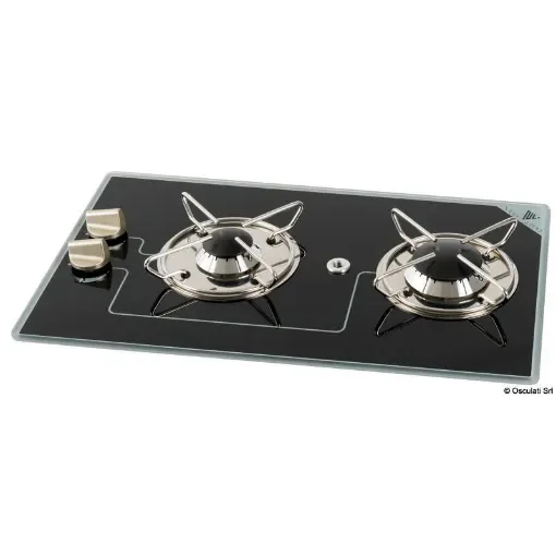 NAVY LOAD - Black Tempered Glass 2-Burner Gas Hob - NL.20003 product image
