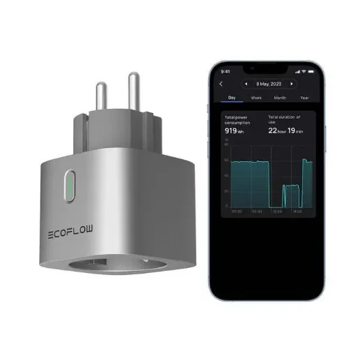 ECOFLOW - EcoFlow Smart Plug Wi-Fi Energy Monitor - EFA-SmartPlug-EU product image