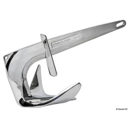Osculati - 7.5 kg Stainless Steel Trefoil Anchor - Water-Resistant Closure Plate product image