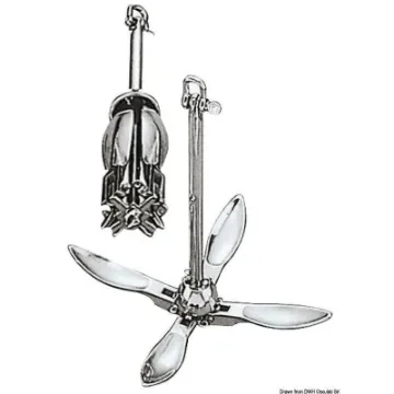 Osculati - Stainless Steel Grapnel Anchor with Articulated Arms - 01.138.xx product image