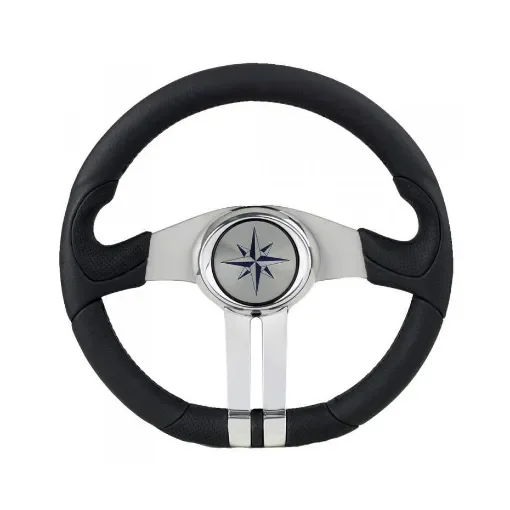 Osculati - Baltic Steering Wheel with Polyurethane Grip - 45.158.30 (Black Crown) product image