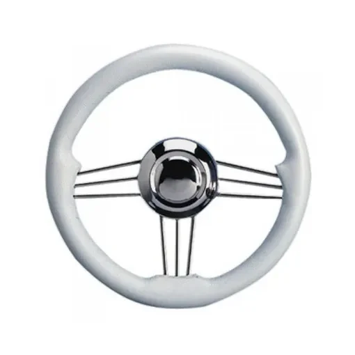 Osculati - Mirror Polished Stainless Steel Steering Wheel with Polyurethane Crown product image