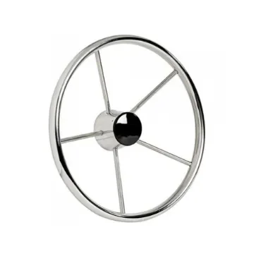 Osculati - Mirror Polished Stainless Steel 5-Spoke Steering Wheel - 45.165.32/45.165.37/45.165.41 product image
