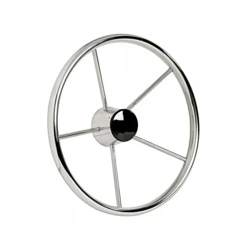 Osculati - Mirror Polished Stainless Steel 5-Spoke Steering Wheel - 45.165.32/45.165.37/45.165.41 product image