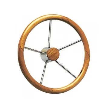 Osculati - Stainless Steel and Teak Steering Wheel - 45.165.02 product image