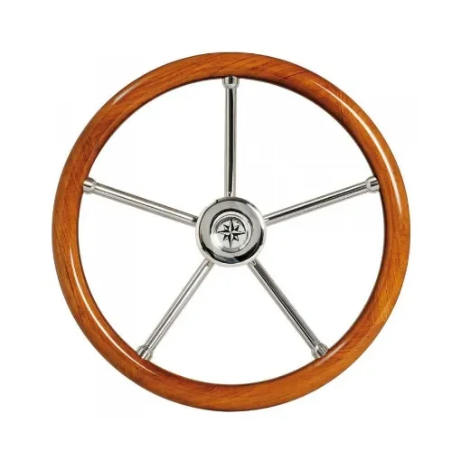 Osculati - Teak Steering Wheel with Crown - 45.168.01/45.168.02 product image
