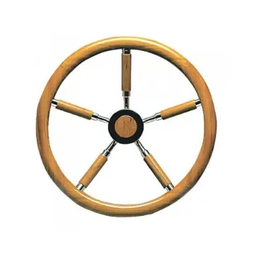 Osculati - Stainless Steel Steering Wheel with Teak Rim - 45.165.02 product image