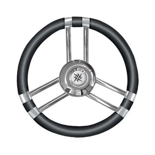 Osculati - Double Branch Stainless Steel Steering Wheel - 45.137.01 product image