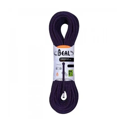 BEAL - Joker 9.1 mm Unicore Dry Cover Climbing Rope - BC091J.50.V product image