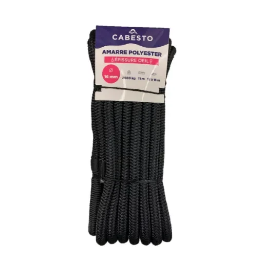CABESTO - Flexible Mooring Rope with Eyelet - Black product image