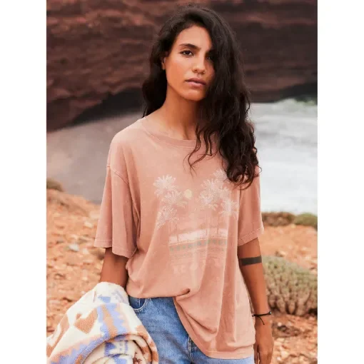 Roxy - Women's Organic Cotton Oversized T-Shirt - ERJZT05814 product image