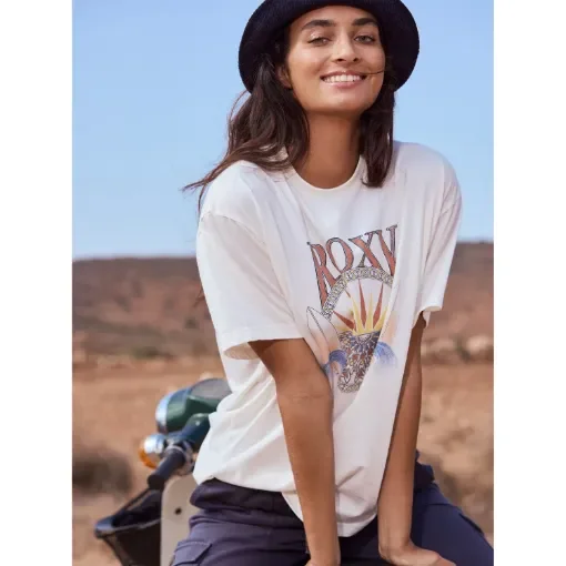 Roxy - Women's Organic Cotton Relaxed Fit T-Shirt - ERJZT05682-WBK0 product image